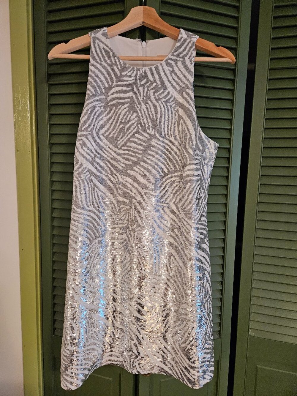 Michael Kors Zebra Sequined Tank Dress Size 8